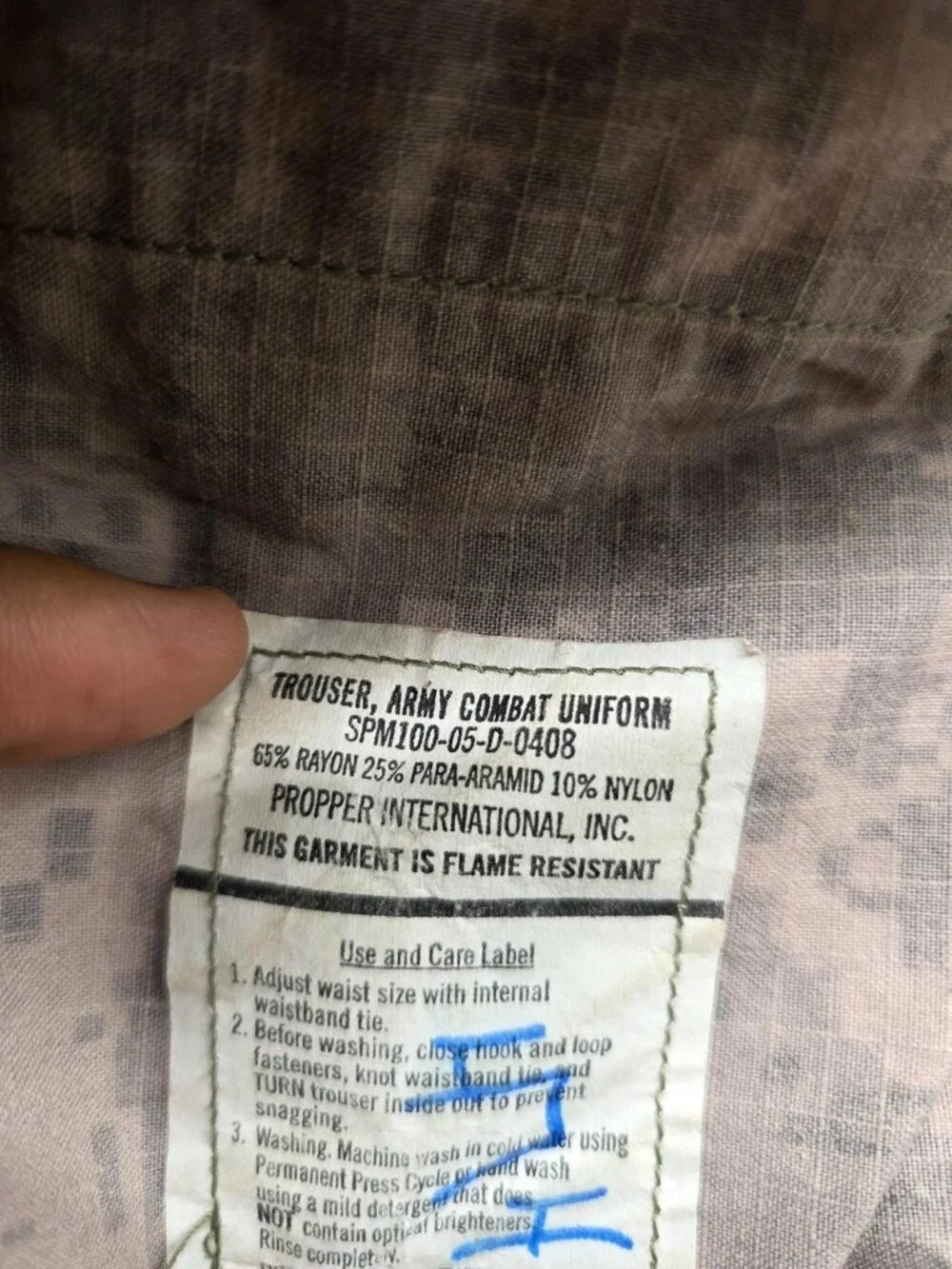 Propper Army Combat Uniform Pants Mens Medium Short Camo Flame Resistant Fading